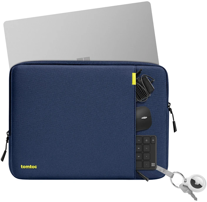 Rinkinys pokrowiec na laptopa TOMTOC Defender-A13 + Dėklas 14'' (tamsiai mėlyna)