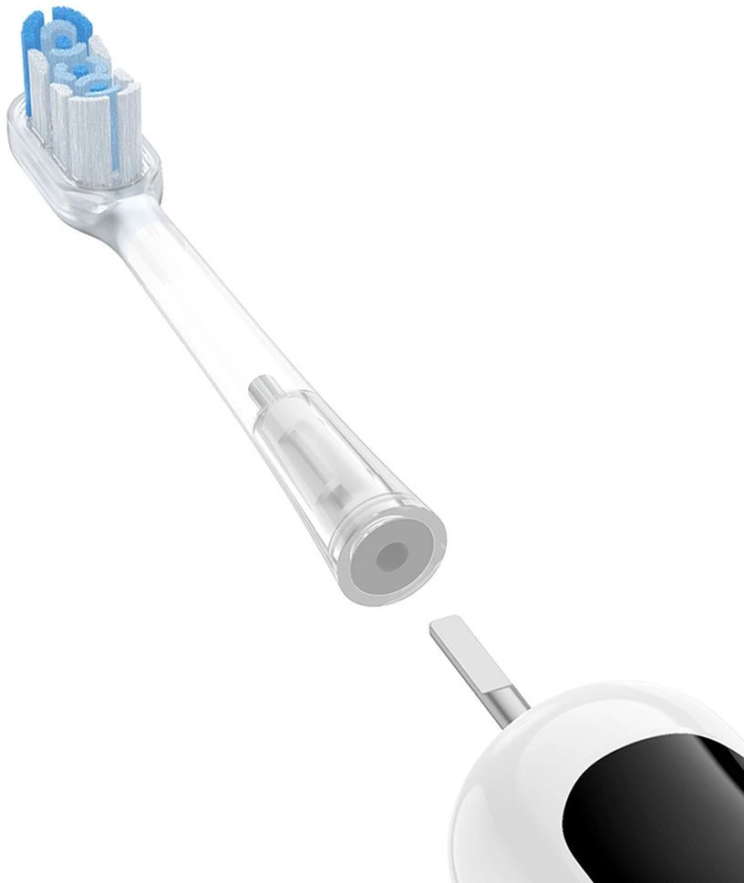Toothbrush heads Hoco HP64 1x soft 1x hard baltas