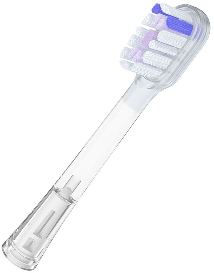 Toothbrush heads Hoco HP64 1x soft 1x hard baltas