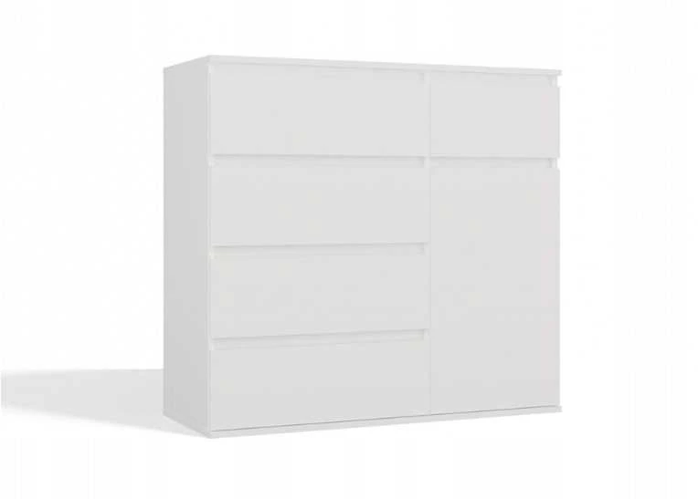 Top E Shop MALWA 1D5S Baltas komoda su stalčiais