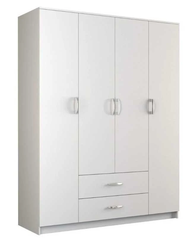 Top E Shop Drabužinė - Topeshop Romana 160 Biel Kplb 11 Lentynos 4 Durys Balta