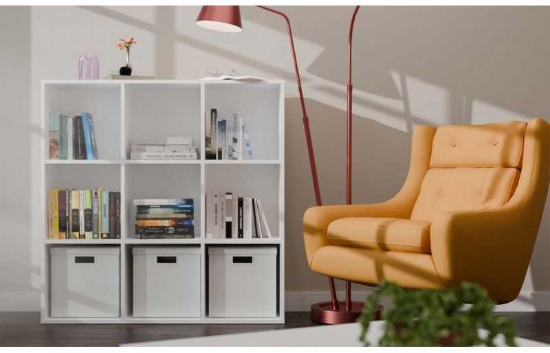 Top E Shop MALAX 3x3 H Baltas SHELVING UNIT