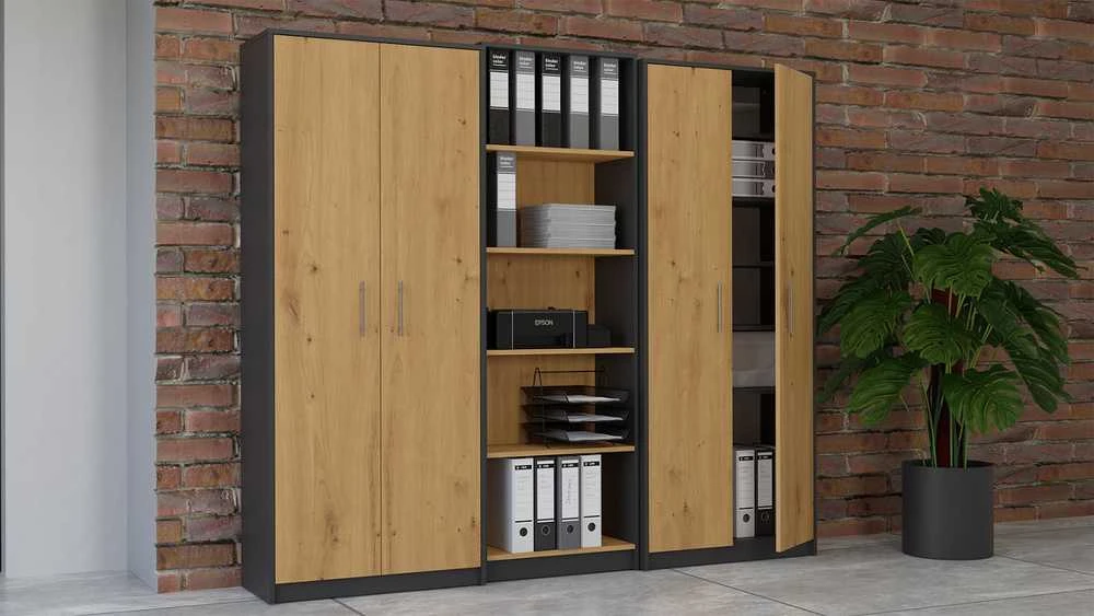 „Top E Shop“ „Topeshop OLIV 2D ANT/ART KPL“ biuro knygų lentyna