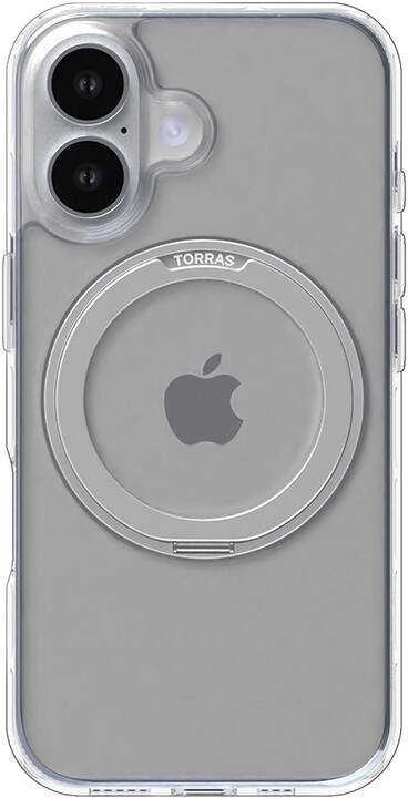 Torras Ostand Pro dėklas, skirtas iPhone 16 Plus (skaidrus)