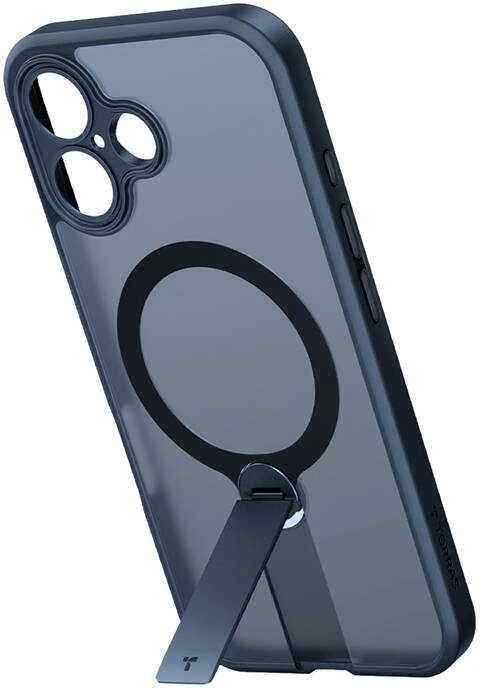 Dėklas Torras Pstand Spin Case, skirtas iPhone 16 Plus (juodas)