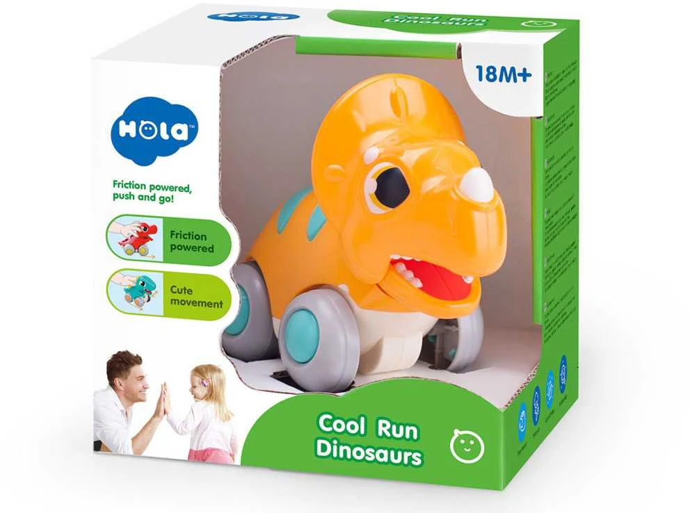 Hola Žaislų automobilis važiuoja „Dinozaurų triceratops“ žaislas