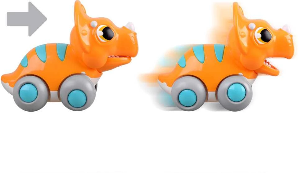 Hola Žaislų automobilis važiuoja „Dinozaurų triceratops“ žaislas