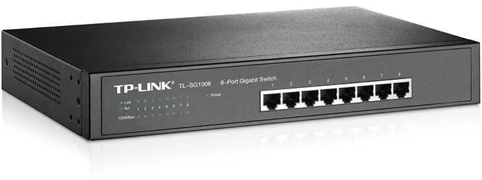 Šakotuvas TP-LINK | 8 prievadų Gigabit jungiklis | TL-SG1008 | Nevaldomas | Stalinis/montuojamas ant stovo
