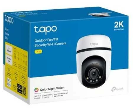 TP-LINK Camera Tapo TC41 Wi-Fi Pan/Tilt lauko apsaugos kamera 2K Baltas EU