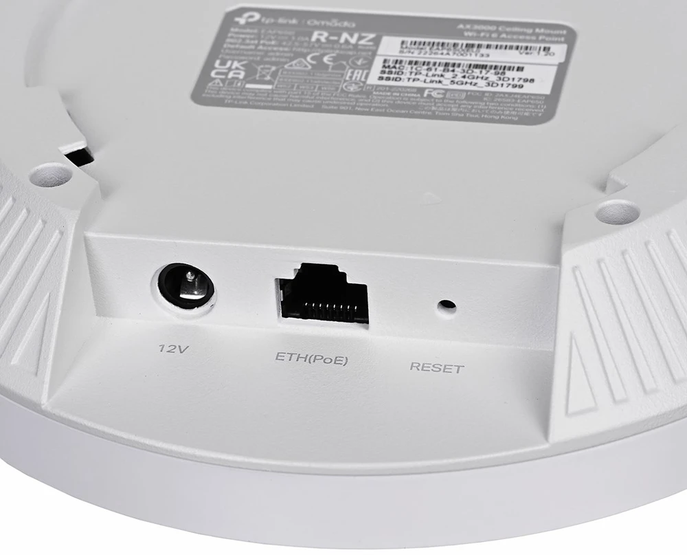 Maršrutizatorius TP-LINK | AX3000 lubinis „WiFi 6“ prieigos taškas | EAP650 | 802.11ax | 2.4GHz/5GHz | 2402+574 Mbit/s | 10/100/1000 Mbit/s | Ethernet LAN (RJ-45) jungtys: 1 | MU-MiMO: Taip | PoE įvestis | Antenos tipas: vidinė, universali
