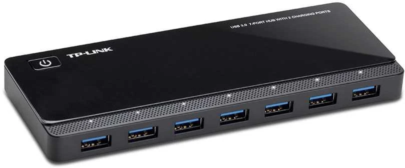 Adapteris - USB Hub TP-Link UH720 9-Port USB 3.2 Gen 1 5000 Mbit/s Juodas