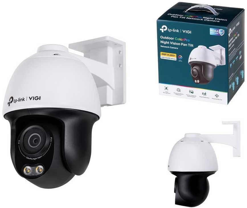 TP-LINK | Tinklo kamera | VIGI 4MP Outdoor ColorPro Night Vision Pan Tilt | Fiksuoto židinio objektyvas | Maitinimas per Ethernet (PoE)