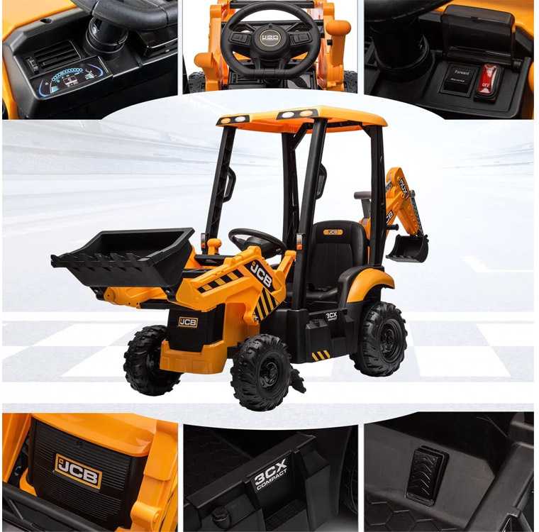 Jokomisiada Tractor Excavator Baterija Charger Large 4in1 Construction Vehicle PA0312