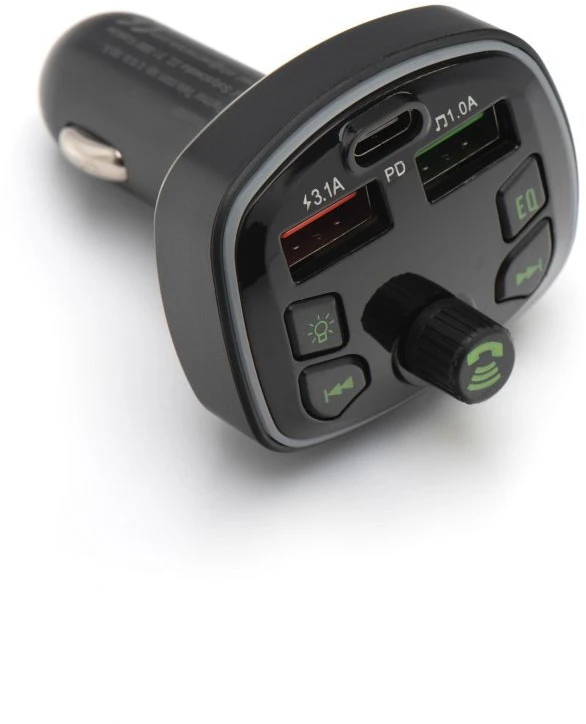 BlueStar Automobilio siųstuvas Blue Star Wave L1 RGB aplinkos apšvietimas tipas C x1 USB x2 20W juodas