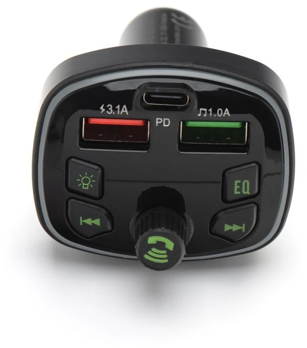 BlueStar Automobilio siųstuvas Blue Star Wave L1 RGB aplinkos apšvietimas tipas C x1 USB x2 20W juodas