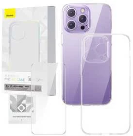 Skaidrus dėklas ir grūdintas stiklas Baseus Corning, skirtas iPhone 14 Pro Max