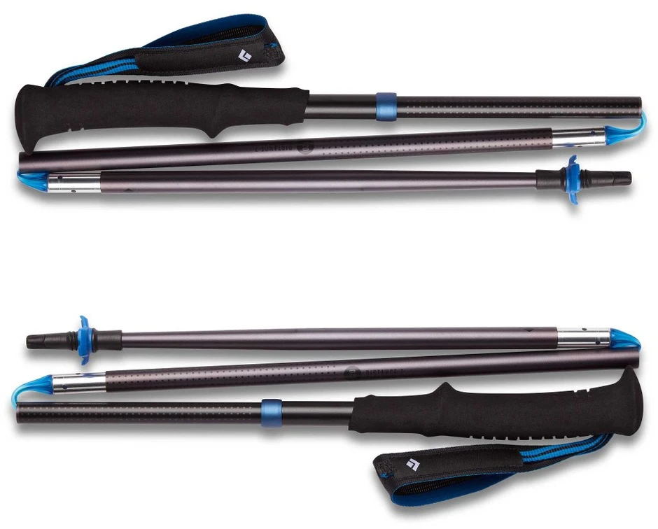 Black Diamond Juodas Diamond Trekkinimo Lazdos - Juodas Diamond Distance Z 3-sekcijų Aliuminio Pilkšvos Spalvos
