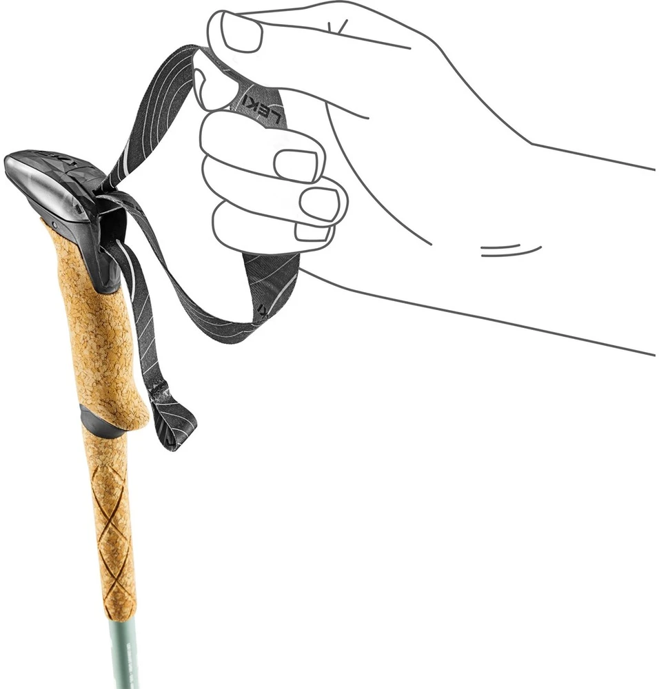 Trekking Poles LEKI MAKALU LITE, 90–125 cm, pilkas-žalias