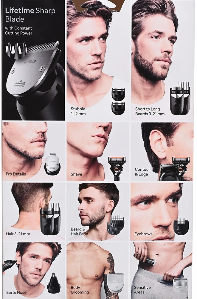 MGK7491 Braun Kirpimo Rinkinys Viskas Viename 17in1