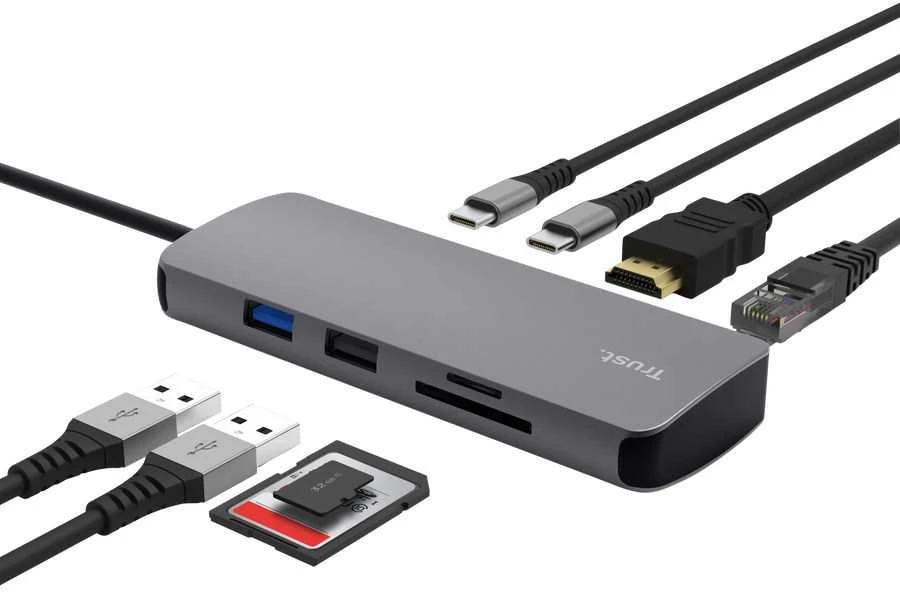 „Trust 25672“ sąsajos šakotuvas USB Type-C pilkas