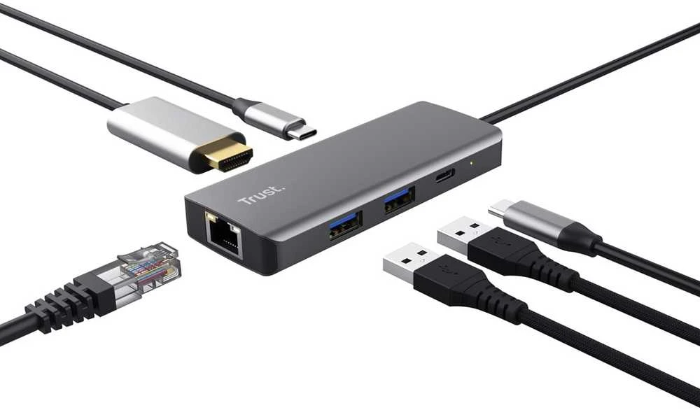 Trust Dalyx 6-in-1 adapteris su prijungtais laidais