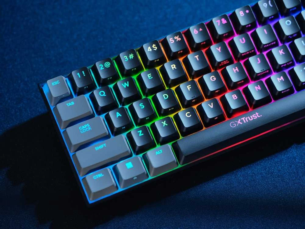 TRUST GXT 867 ACIRA 60% MINI RGB mechaninė klaviatūra