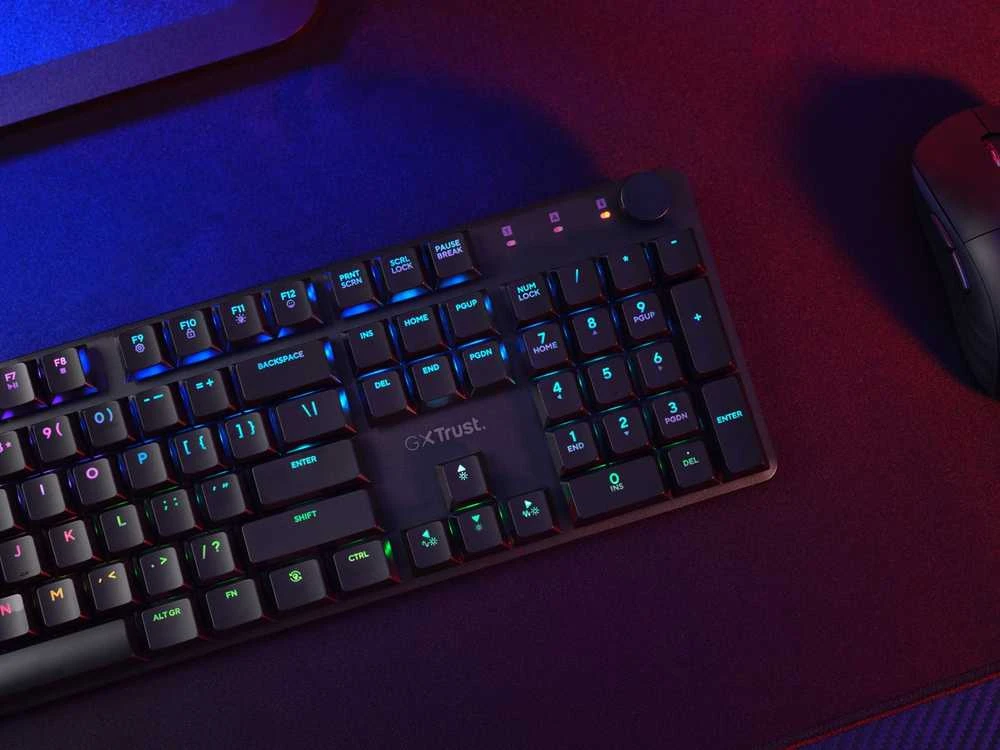 TRUST GXT 868 Torix Premium belaidė mechaninė žaidimų klaviatūra juoda