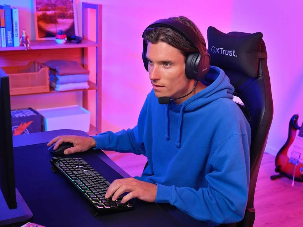 TRUST GXT 868 Torix Premium belaidė mechaninė žaidimų klaviatūra juoda