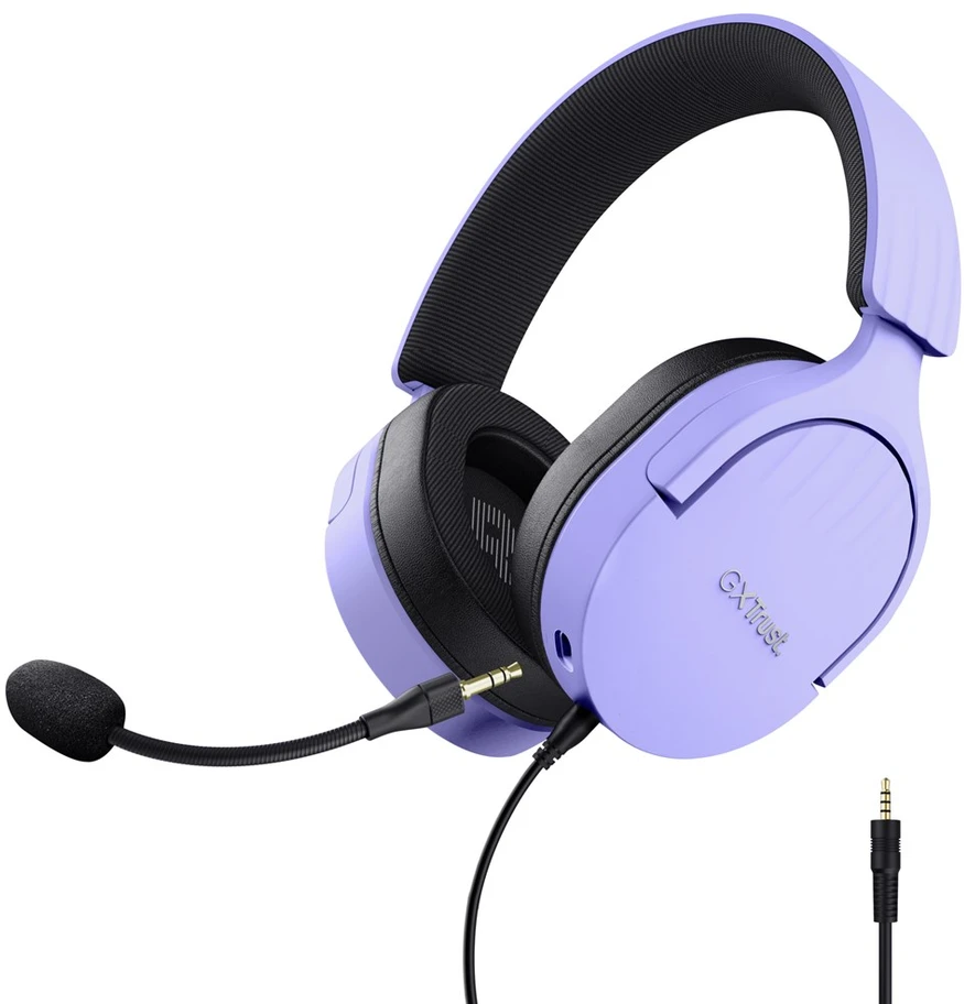 Trust GXT 489P FAYZO Daugiaplatformės žaidimų ausinės (violetinės)