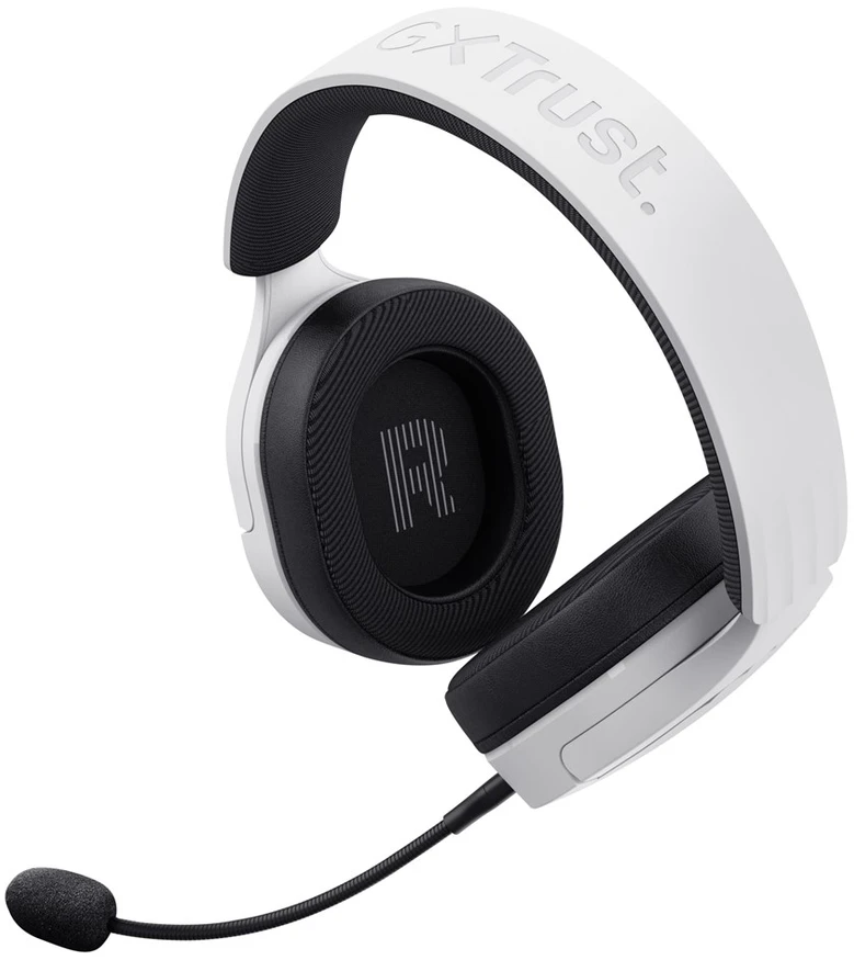Laidinės žaidimų ausinės TRUST GXT 489 FAYZO, baltos/juodos