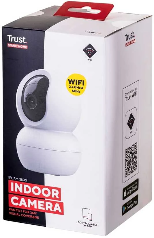 „Trust IPCAM-2800“ – išmanioji PT kamera patalpoms (balta)