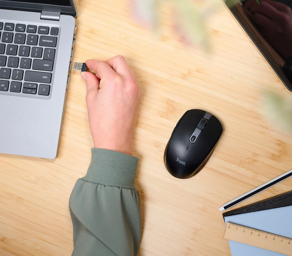 Trust Ozaa pelė Office dešinei rankai RF belaidė + Bluetooth Optinė 3200 DPI