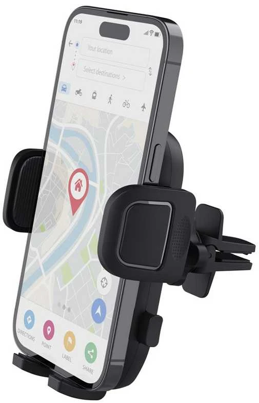 „Trust Runo“ – automobilinis telefono laikiklis su laikikliu oro išleidimo angoje (juodas)