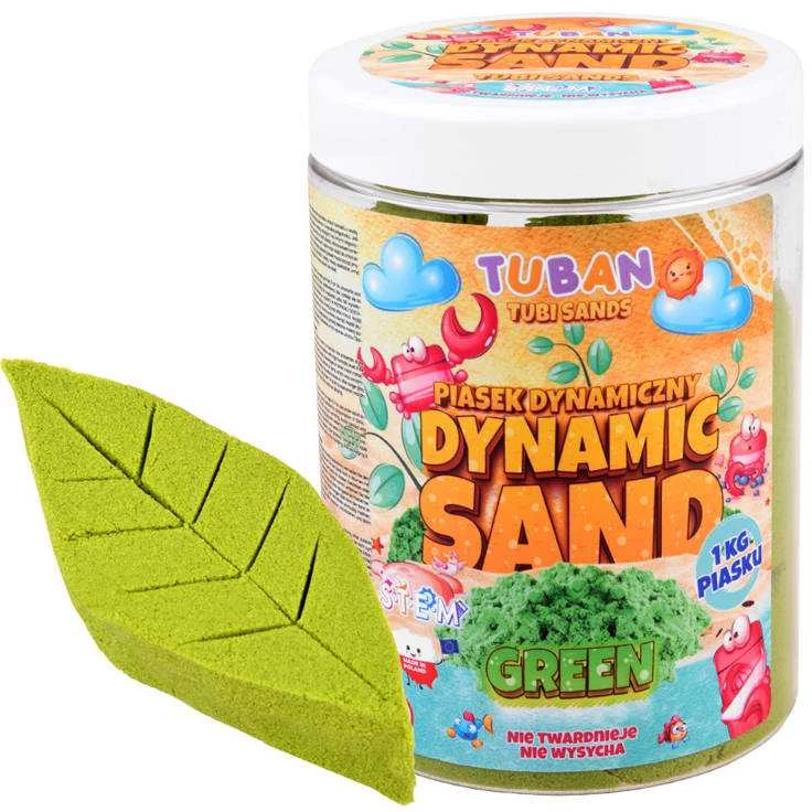 Tuban Dinaminis smėlis - Žalias - 1kg ( TU3555 )