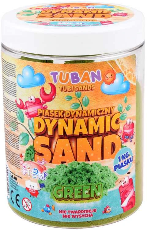 Tuban Dinaminis smėlis - Žalias - 1kg ( TU3555 )