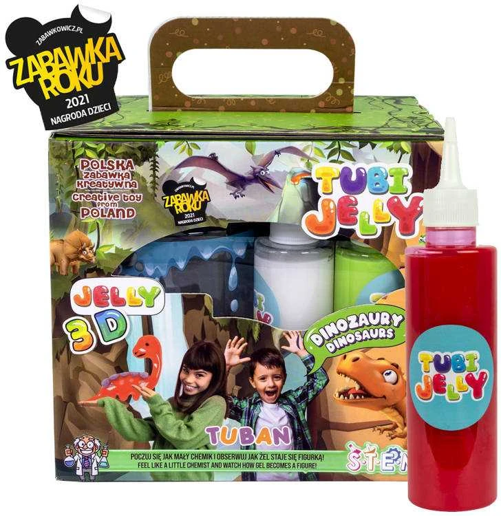 Tuban 6 spalvų Tubi Jelly rinkinys su nedideliu akvariumu - Dinozaurai ( TU3338 )