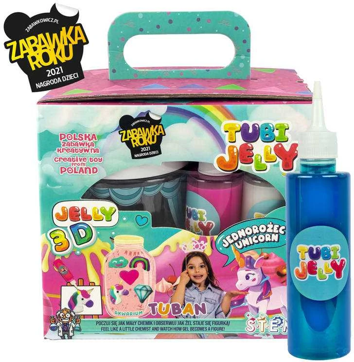 Tuban 6 spalvų Tubi Jelly rinkinys su nedideliu akvariumu - Vienaragis ( TU3328 )