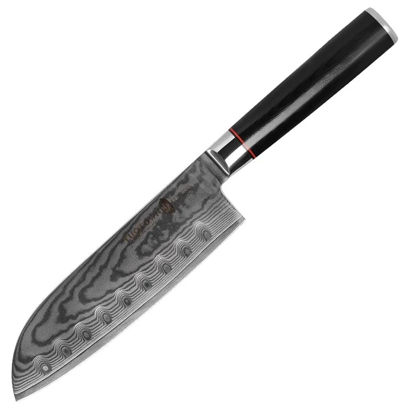 Tuotown Damasko plieno Santoku peilis, 18 cm