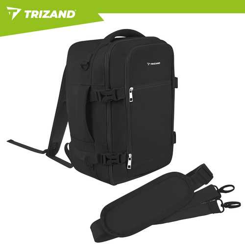 Trizand juodas 40x25x20cm hiking backpack