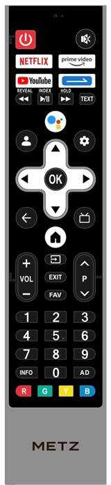 Televizorius Metz 65", UHD, Google TV, Juodas, miniLED 120Hz, DV IQ, 550/1000nits, DA, AV1, 2x15W, Energy F, BT5.1 WiFi5G, 3 HDMI 2.1, 2xUSB, 24 months