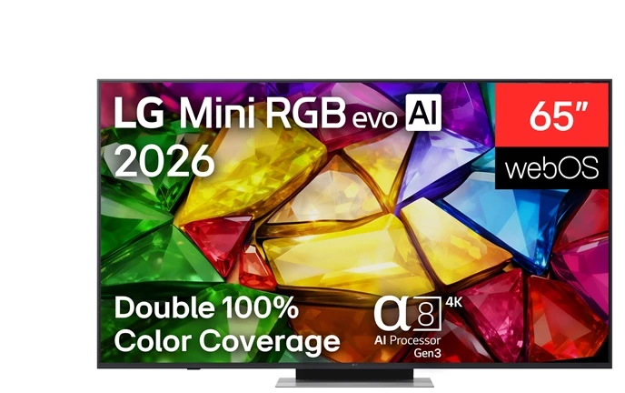 Televizorius LG 4K evo AI Mini RGB TV | 65MRGB87B3B | 65 | Smart TV | webOS | UHD | Juodas