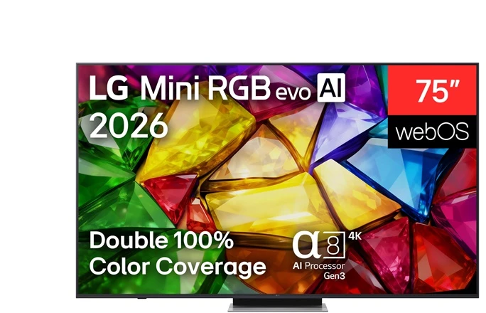 Televizorius LG 4K evo AI Mini RGB TV | 75MRGB87B3B | 75 | Smart TV | webOS | UHD | Juodas