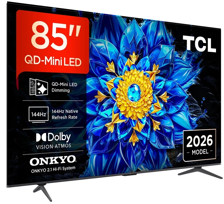 Televizorius TCL P8L 85P8L TV 2.16 m (85") 4K Ultra HD Smart TV Wi-Fi Juodas 450 cd/m²