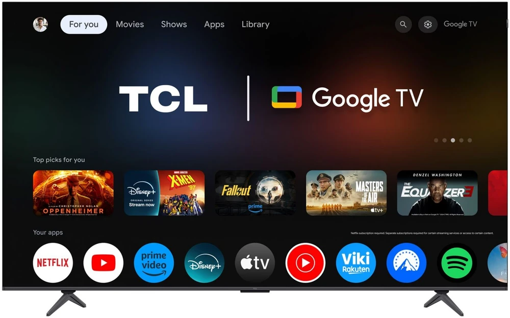 Televizorius TCL P8L 85P8L TV 2.16 m (85") 4K Ultra HD Smart TV Wi-Fi Juodas 450 cd/m²