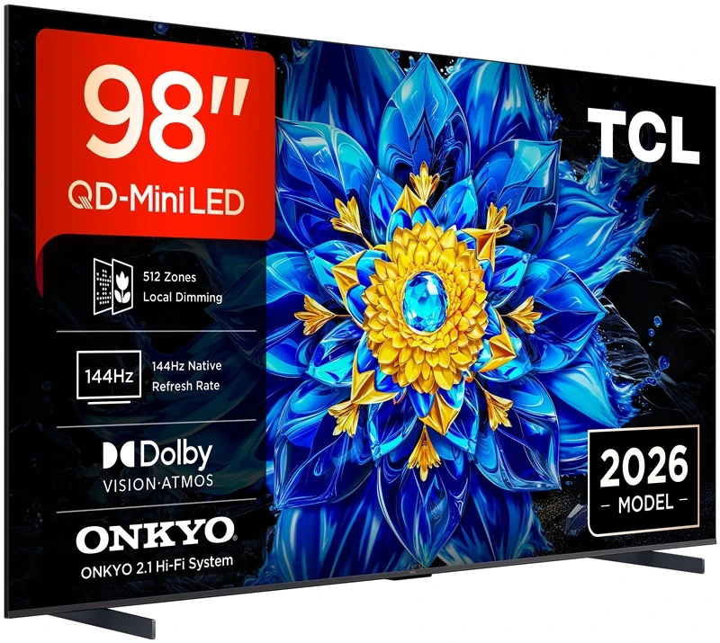 Televizorius TCL P8L 98P8L TV 2.49 m (98") 4K Ultra HD Smart TV Wi-Fi Juodas 1000 cd/m²