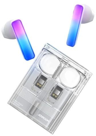 TWS Joyroom JR-TC1 IceLens Series belaidės ausinės su LED lights – baltos spalvos