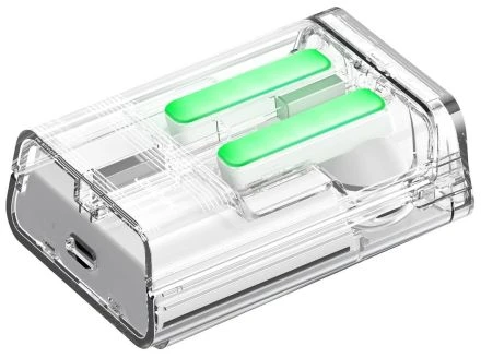 TWS Joyroom JR-TC1 IceLens Series belaidės ausinės su LED lights – baltos spalvos