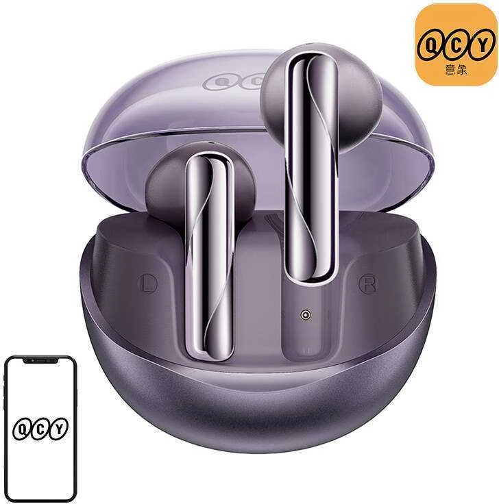 Ausinės QCY AilyBuds Clear T32 Violetinė