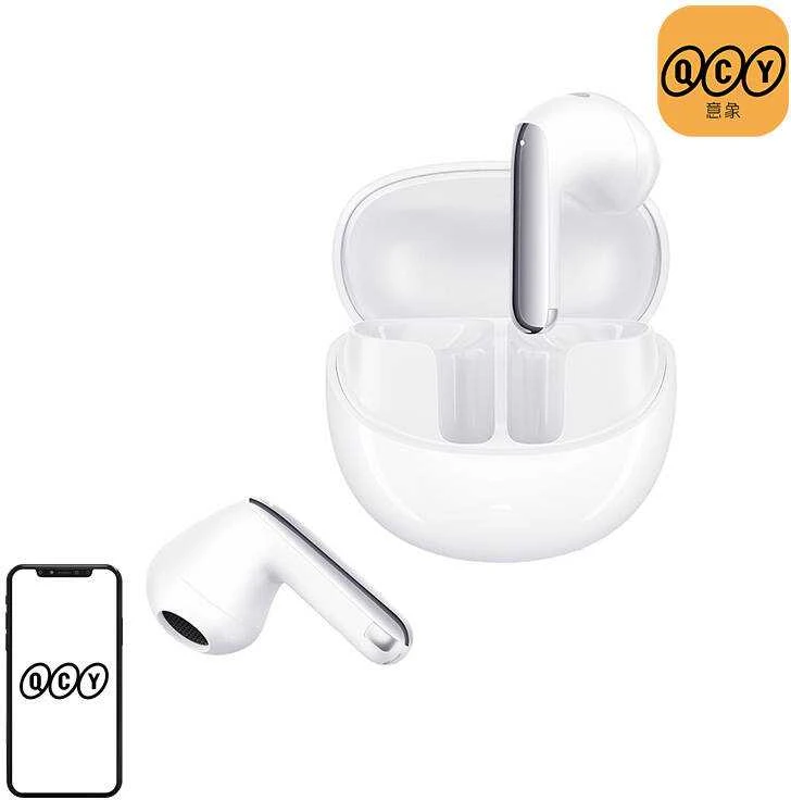 Ausinės TWS QCY HT 10 pro, ANC (balta)