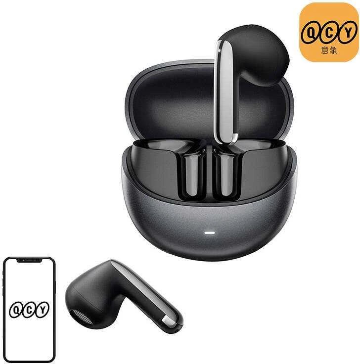 Ausinės TWS QCY HT 10 pro, ANC (juoda)